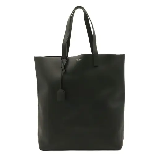 SAINT LAURENT PARIS Yves Saint Laurent Handbag Bold Tote Bag Leather Black (Pouch missing) 591747