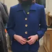 YVES SAINT LAURENT Blue jacket with gold buttons  AGC3942