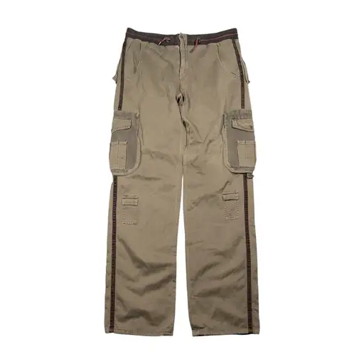 Dolce & Gabbana Olive Green Multi-Pocket Cargo Trousers