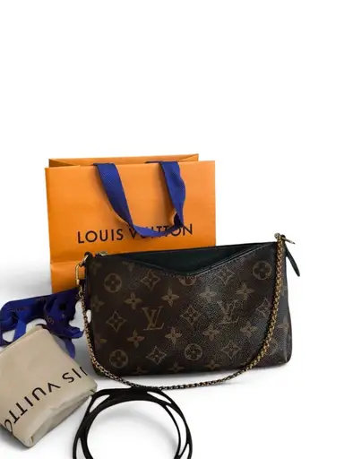 Louis Vuitton Monogram Pallas Clutch full set🤎🖤