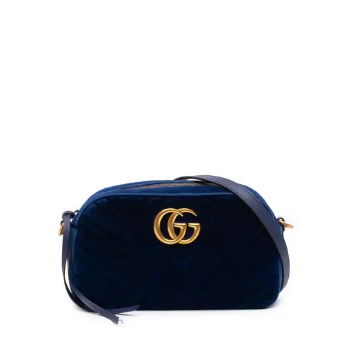 Gucci Small GG Marmont Matelasse Velvet Crossbody