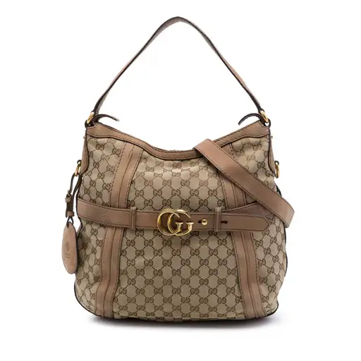 Gucci Medium GG Canvas Running Satchel Beige