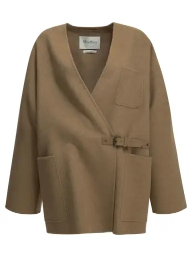 Max Mara Short Coat In Camel And Mohair tag size 40 Women
