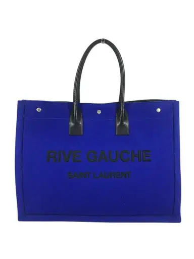 Saint Laurent Paris Tote Bag Rive Gauche Felt Blue