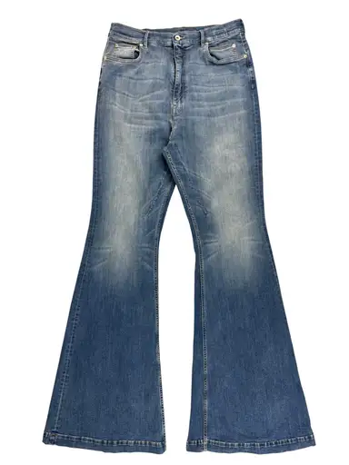 Rick Owens Washed Indigo Bolan Bootcut Jeans