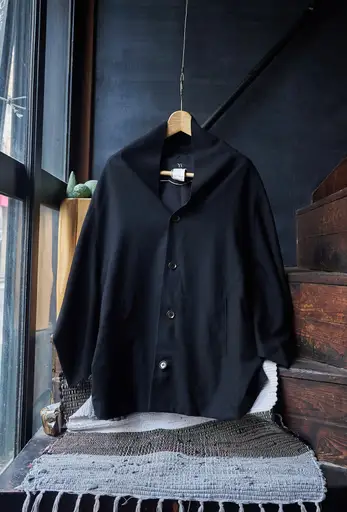Y's Yhoji Yamaoto Deformation pattern Wool fabric jacket