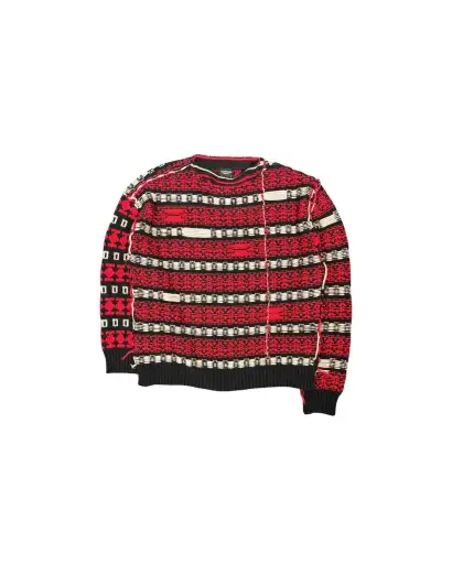 FW18 Asymetrical Inside Out Knit Sweater