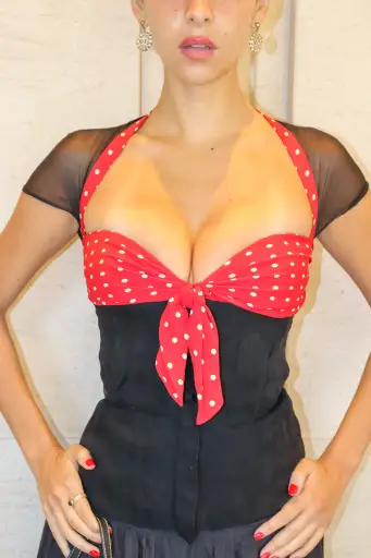 Christian Dior SS1989 Silk Polka Dot Corset