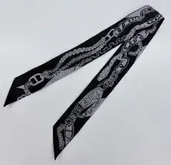 HERMES エルメス ツイリー スカーフ ブラック 新品
