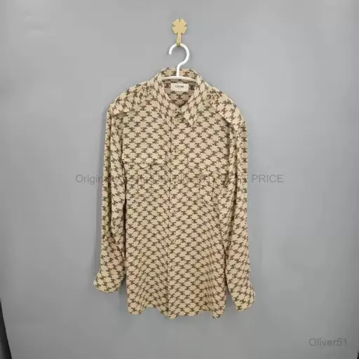 Celine Allover Triomphe Logo Crew Neck Silk BFAJMNO511