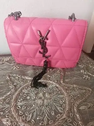 Pembe Kapitone Askılı Çanta