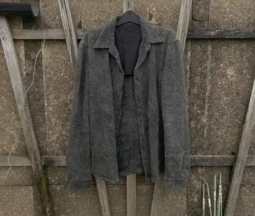 LMALTIERI MARBLED GREY LINEN OVER SHIRT