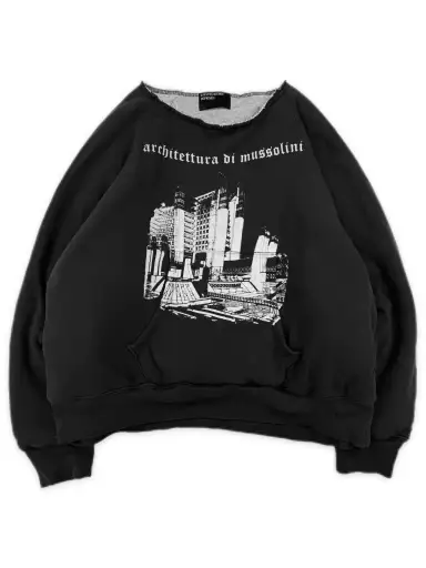 Enfants Riches Deprimes Mussolini Layered Graphic Crewneck