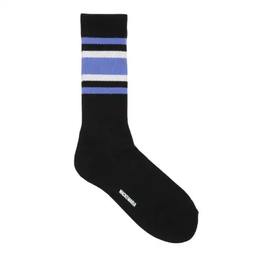 SKATER SOCKS ( TYPE-1 ) #BLACK-PURPLE [26FW-WMA-SO01]