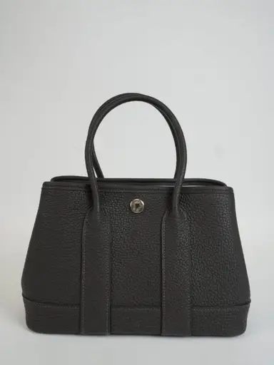 Hermès Mini Garden Party Bag Black Leather K Stamp 2025