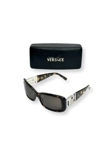 Versace Swarovski Barocco Squared Sunglasses