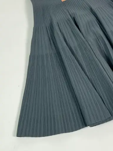 Alaia fluid blue grey skirt