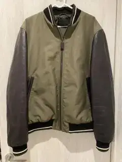 PRADA レザースリーブ　切替 MA-1 フライトジャケット