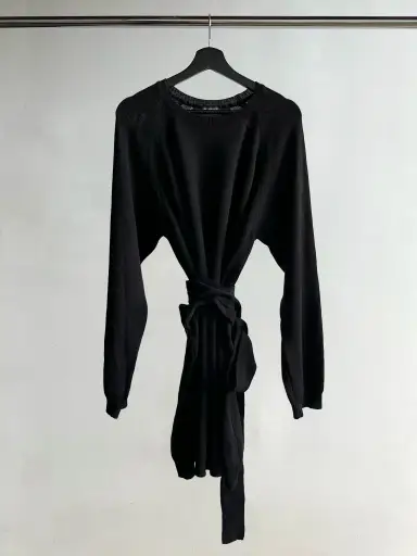 ANN DEMEULEMEESTER TIE SWEATER DRESS