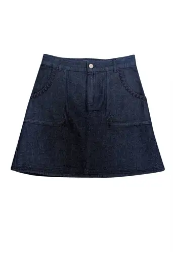 See by Chloe - Dark Wash Denim Mini Skirt Sz 6