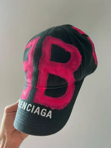 Balenciaga BB Logo Sprayed Hat