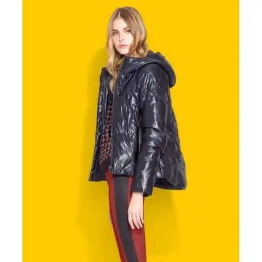 Cop‎ Copine Goldeneye Doudoune Black Diamond Quilted Hooded Puffer Jacket