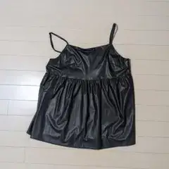 フェイクレザー ビスチェ ブラック Mサイズ