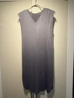 【新品未使用タグなし】PLEATS PLEASE　ノースリーブワンピース グレー