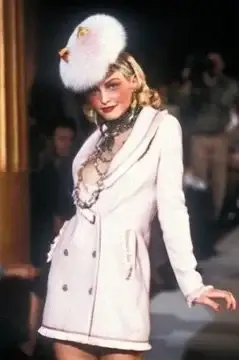 Christian Dior by John Galliano Fall/Winter 1997 Runway Yellow Tweed Double-Breasted Mini Coat Dress with Fringe Trim