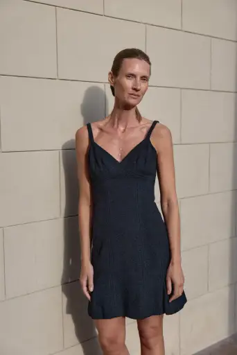 Chanel Spring 1994 Runway Little Navy Dress