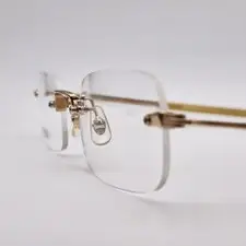 Hidden Gem Rare Matsuda 10164 LTG Rimless Sunglasses - Timeless Japanese Chic!