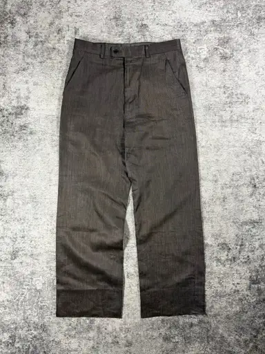 1980s Christian Dior Monsieur Charcoal Wool Tailored Trousers