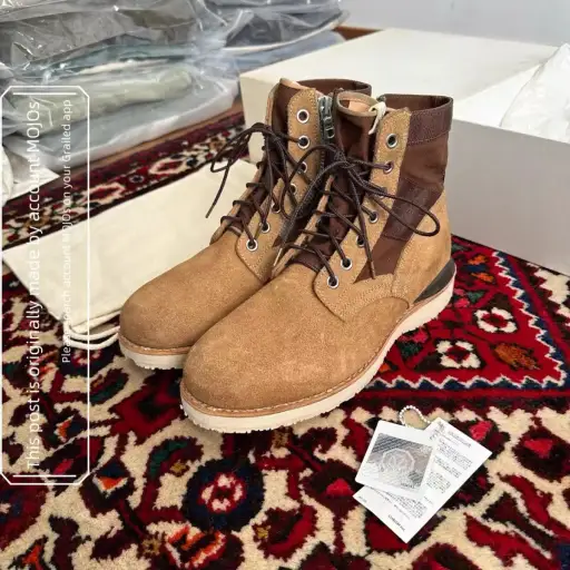Sz 10 Visvim 18SS SPOT 7-Hole Light Brown Boots moj.os35