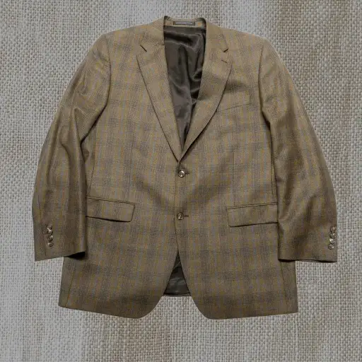 Linea Sport Coat Mens 46L Long Brown Plaid Wool Tweed Blazer Jacket Canada