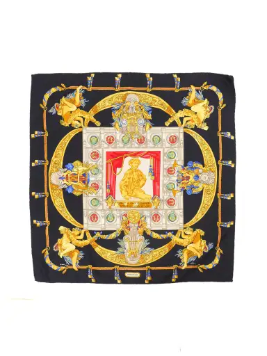 Hermes Homage A Charles Garnier Silk Scarf