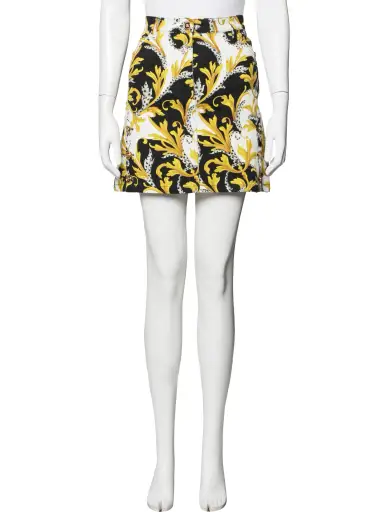 Patterned Mini Skirt