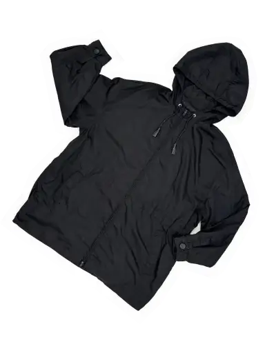 Prada 90s black hooded raincoat
