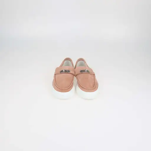 Hermes Nude Suede Game Slip-On Sneakers