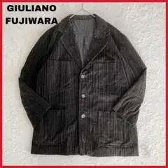ジュリアーノフジワラ イタリア製 コーデュロイジャケット 50 XL