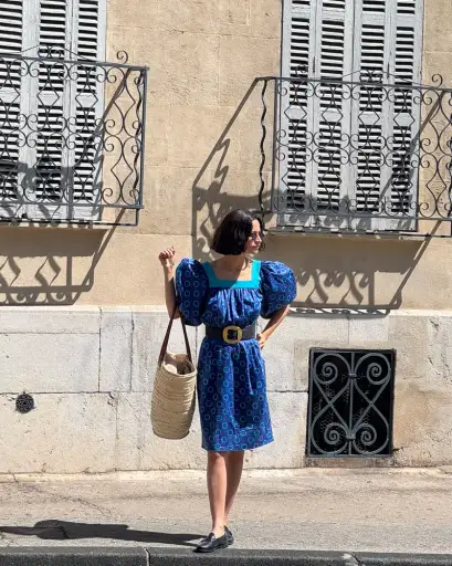 1988 Saint Laurent Rive Gauche documented cotton dress