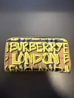 BURBERRY 長財布 ラウンドジップ グラフィティ