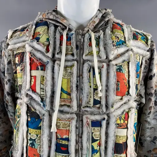 COMME des GARCONS HOMME PLUS Fall2018 Size M Grey Patchwork Polyester Jacket