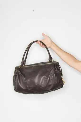 Marni Leather Handbag - Dark Brown