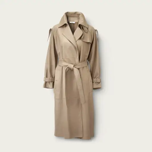 The Ad Campaign Leather Trench Coat