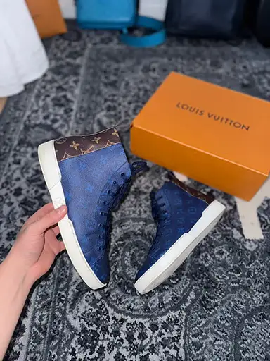 Louis Vuitton Match Up High Blue / Brown Monogram Trainer