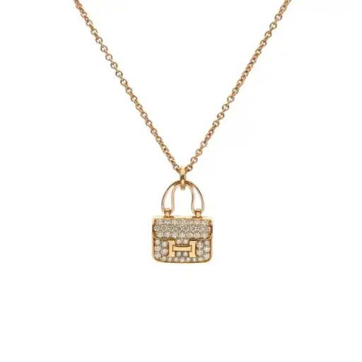 HERMES Amulettes Constance Full Diamond New Clasp 18K Rose Gold,Diamond