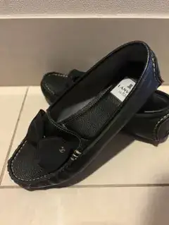 ランバン オン ブルー　24cm 黒　LANVIN en Bleu モカシン