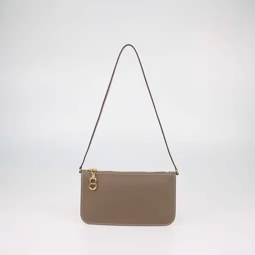 Hermes Etoupe Evercolor Leather Zipengo Chaine d'Ancre To Go Pouch