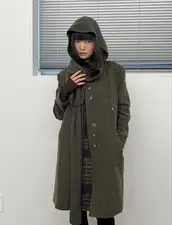 HYEIN SEO coat with muffler is removable