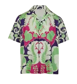 Valentino Printed Shirt, Mens, Cotton, Multi, Sz L, 2*